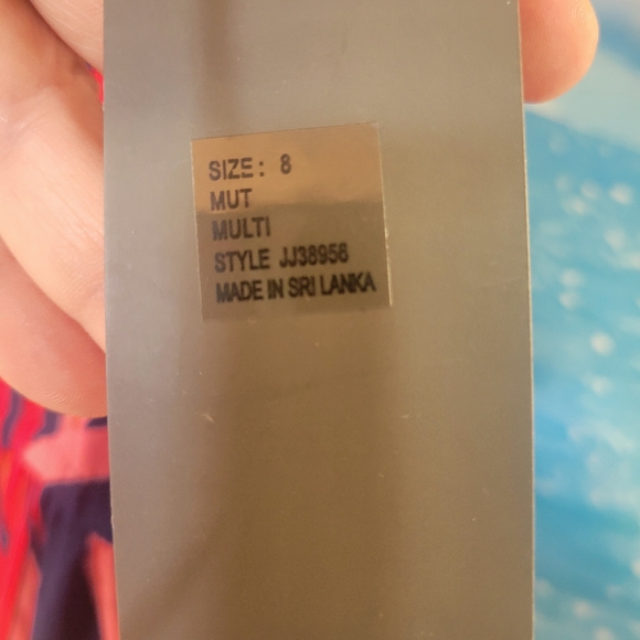 Julia Jordan NWT Women's Printed Ruffle-Neck Tie-Waist‎ Midi Dress size 8 - Picture 7 of 8